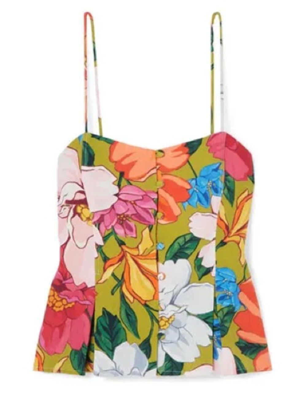 Mara Hoffman Linen Multi Floral Button Cami